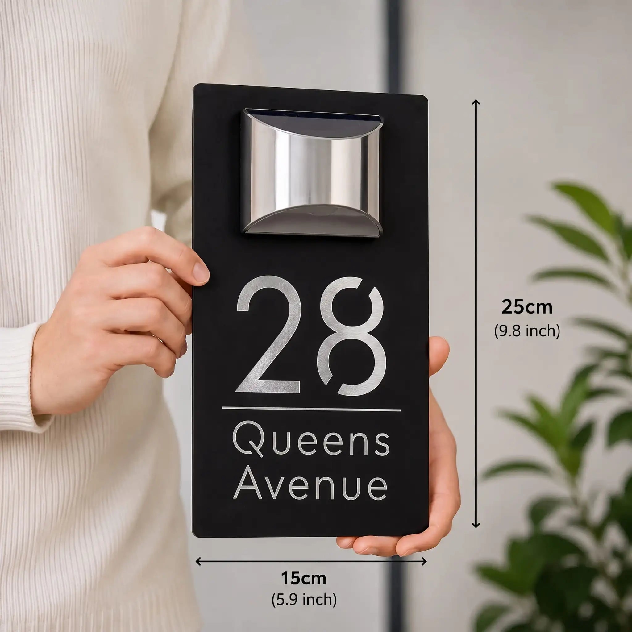 Personalized Solar Address Sign