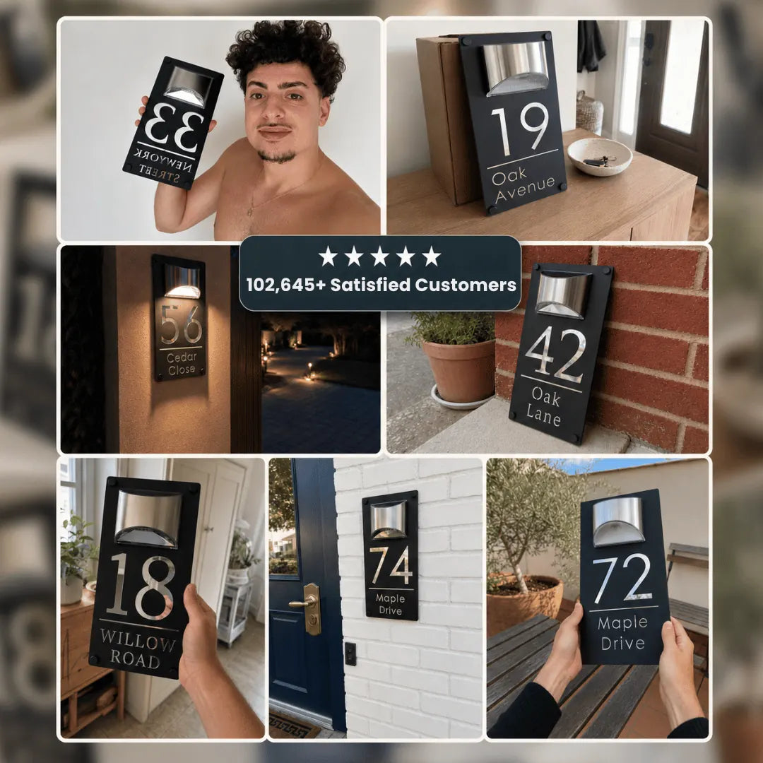 Personalized Solar Address Sign
