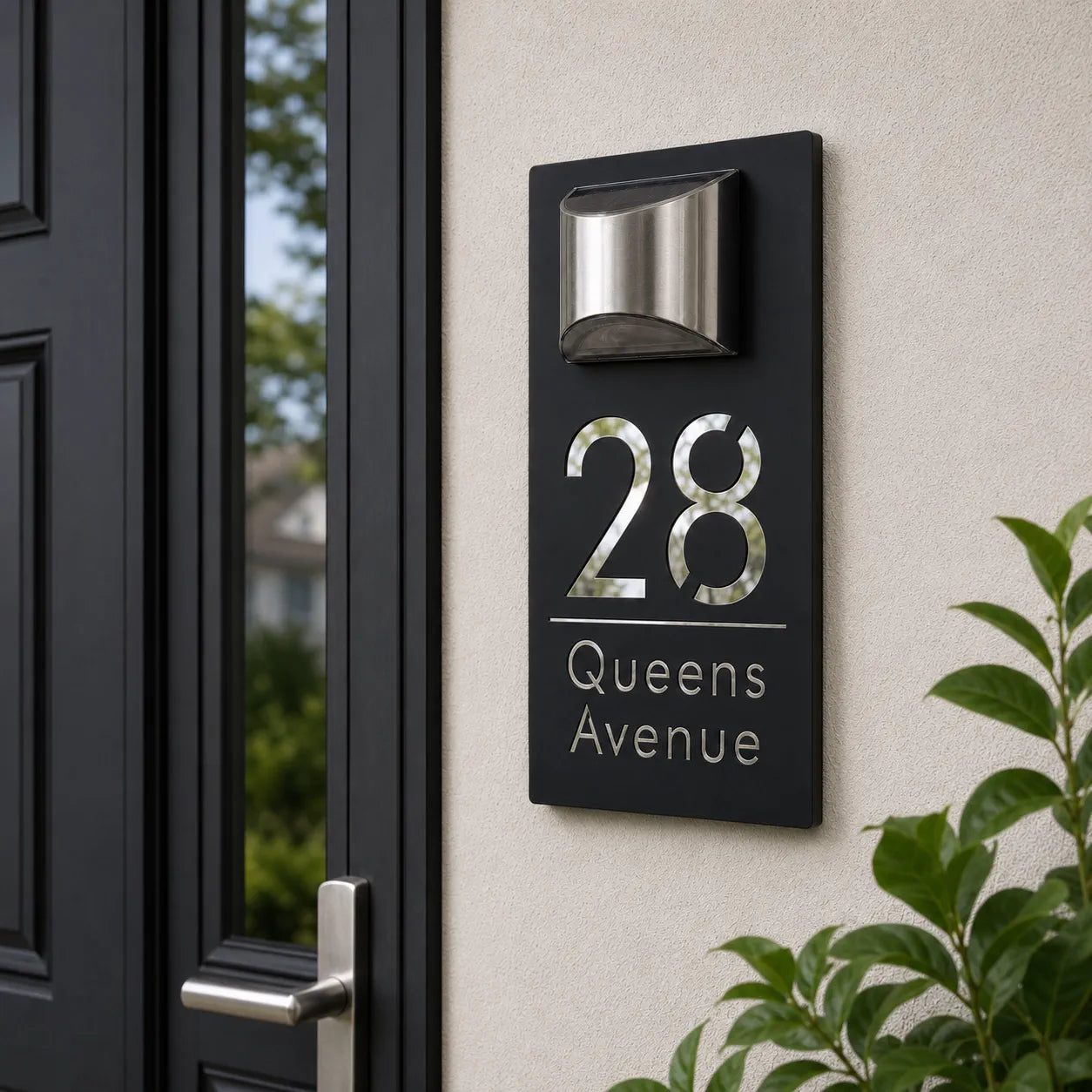 Personalized Solar Address Sign