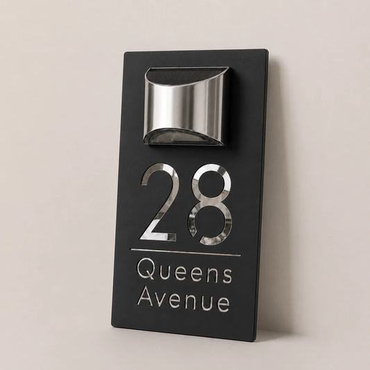 Personalized Solar Address Sign